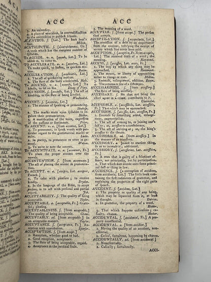 Samuel Johnson's Dictionary 1767 Third Edition