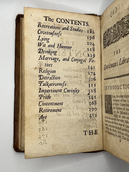 The Gentleman's Library: Rules for Conduct 1715 First Edition [George Berkeley]