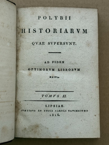 Polybius Histories 1816