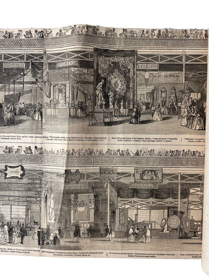 A Panorama of the Great Exhibition of 1851 from the Illustrated London News