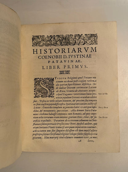 Patavino's History of the Benedictines 1606 First Edition