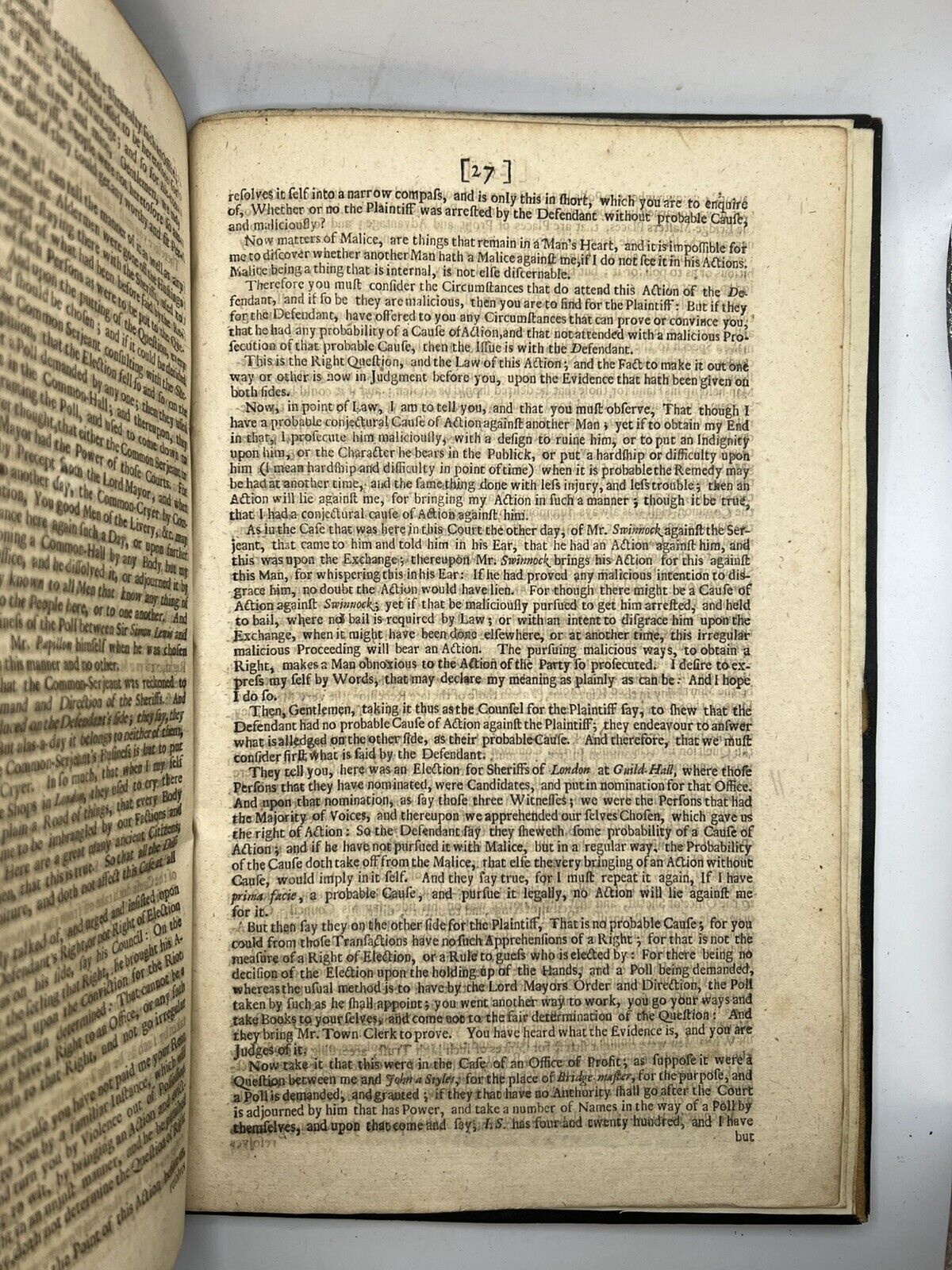 An Account of the Trial Between William Pritchard & Thomas Papillon 1689