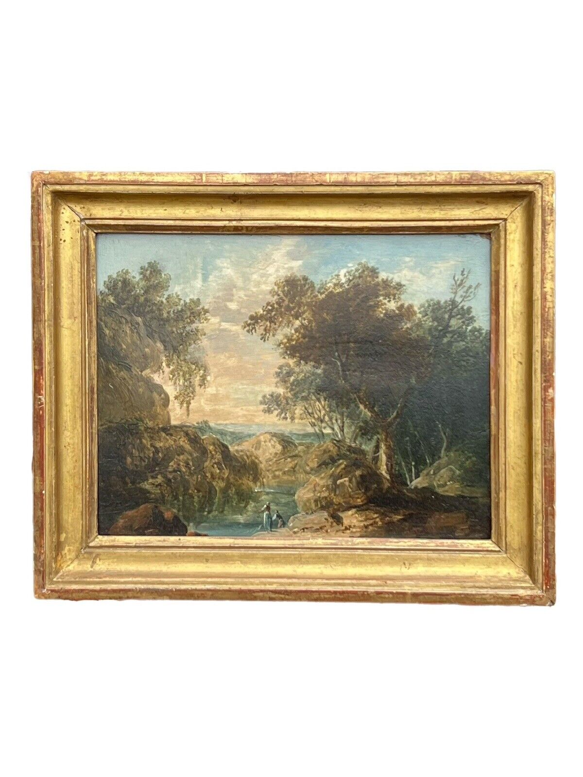 Pier Paolo Anesi (1697-1773) Italianate River Landscape Old Master Painting