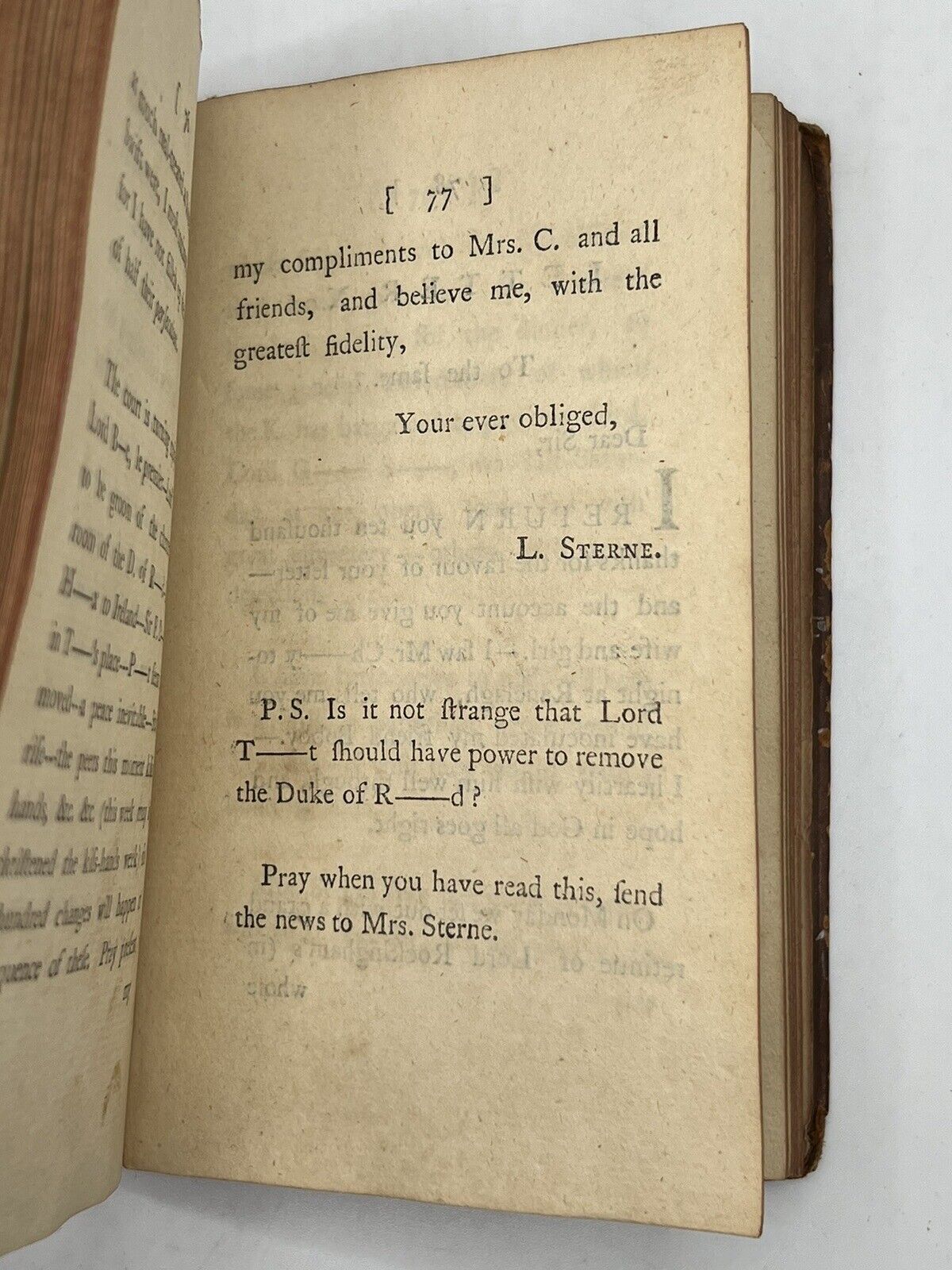 The Letters of Laurence Sterne 1776