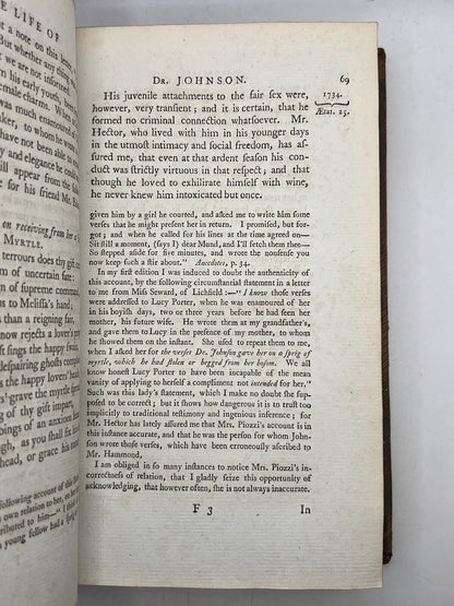 The Life of Samuel Johnson by James Boswell 1793