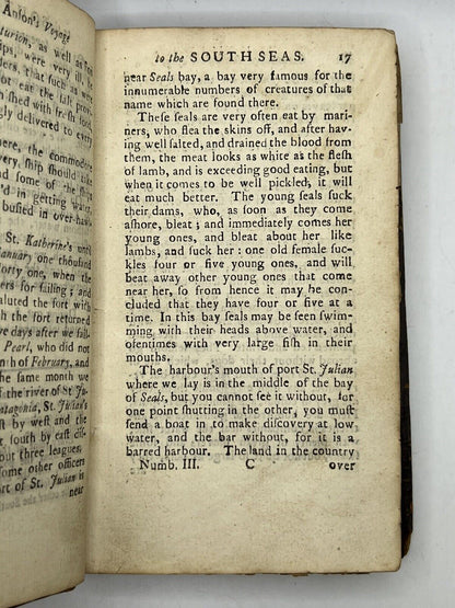 A Voyage to the South-Seas by Commodore Anson 1744 Pirated First Edition