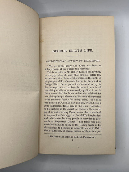 The Life of George Eliot by J.W. Cross 1885 First Edition