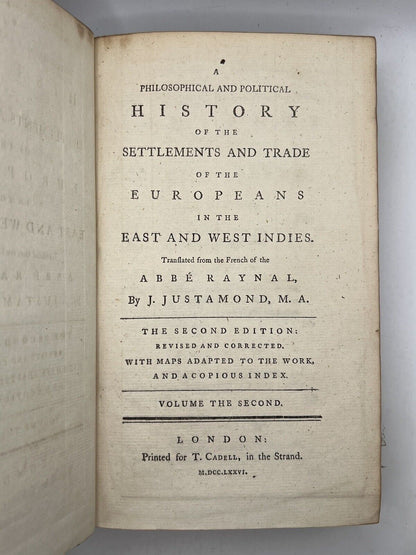 History of the Indies & North America by Raynal 1776