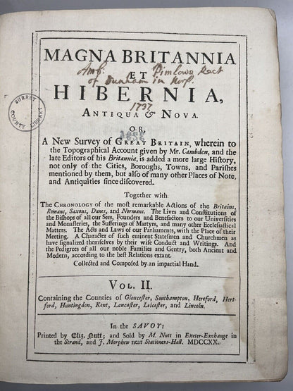 Magna Brittania 1720-31 First Edition