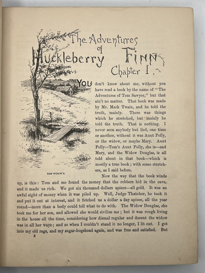 Huckleberry Finn by Mark Twain 1885 First American Edition in Original Cloth