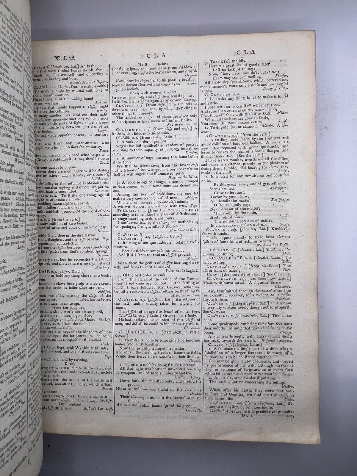 A Dictionary of the English Language by Samuel Johnson 1786