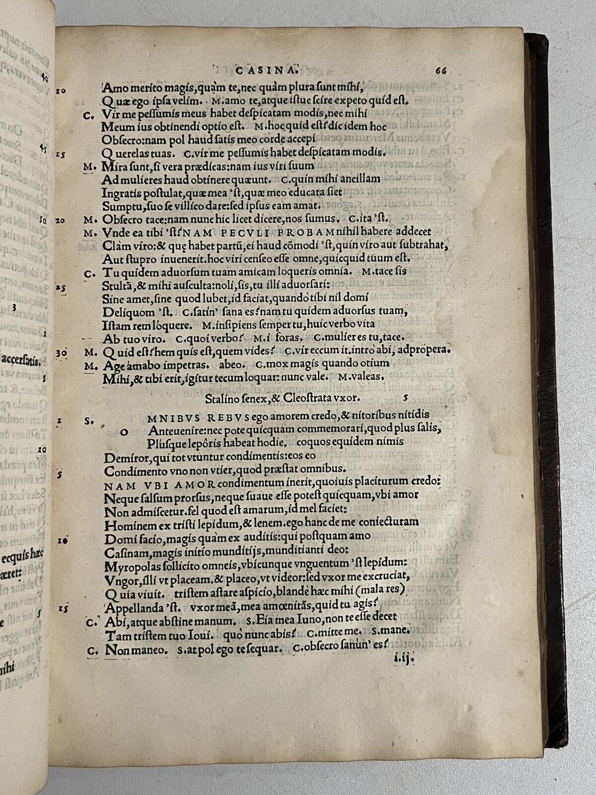 Plautus Comediae XX 1530 Estienne Folio