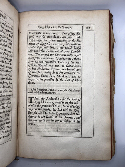 The Historie of King Henry the Seventh by Francis Bacon 1622 First Edition