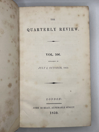 Charles Darwin Origin of Species Quarterly Review 1859-1861 First Edition