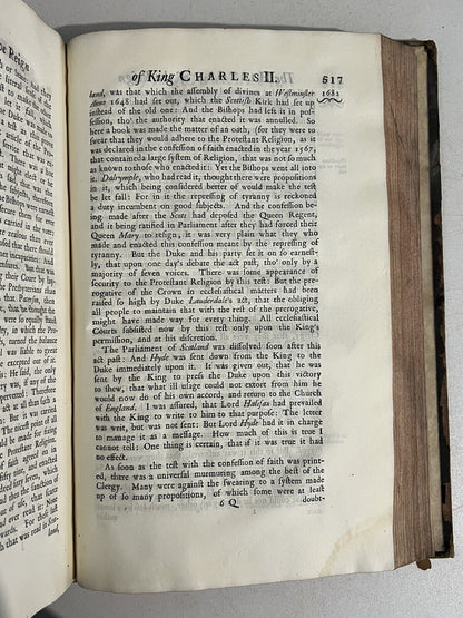 Burnet's History of His Own Time 1724-34 First Edition