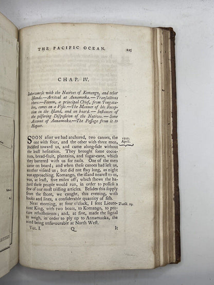 Captain Cook's Third Voyage 1784 First Edition Thus