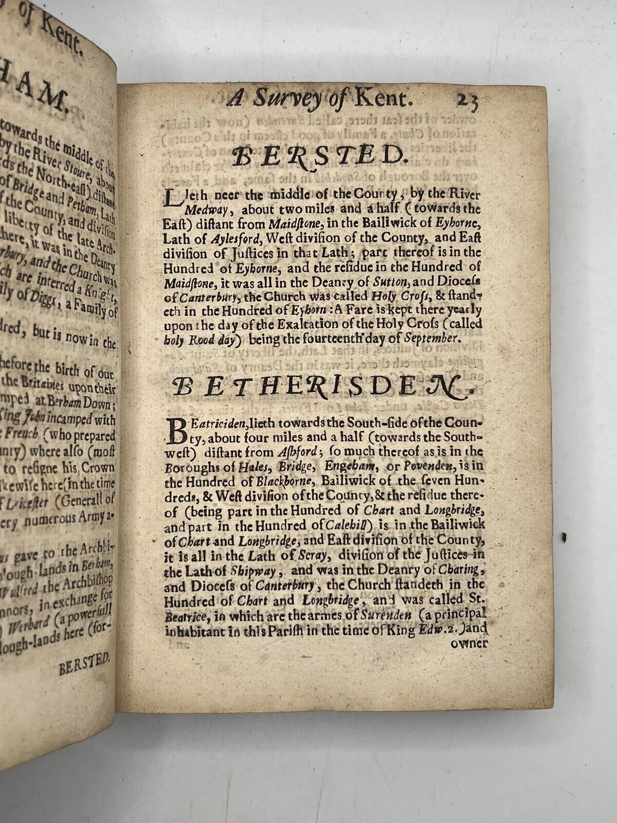 The Topography and History of Kent by Richard Kilburne 1659 First Edition