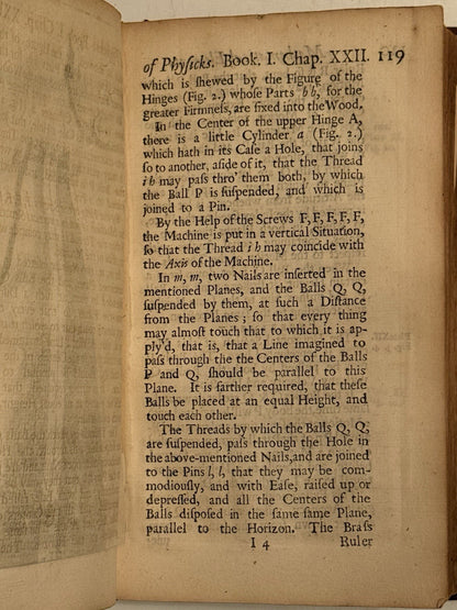 Gravesande on Isaac Newton's Principia Mathematica 1720 First Edition