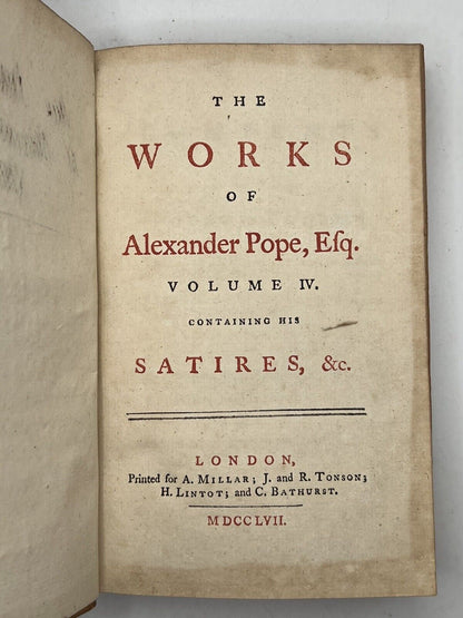 The Works of Alexander Pope 1757