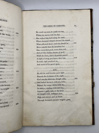 The Siege of Corinth and Parisina by Lord Byron 1816 First Edition First Issue