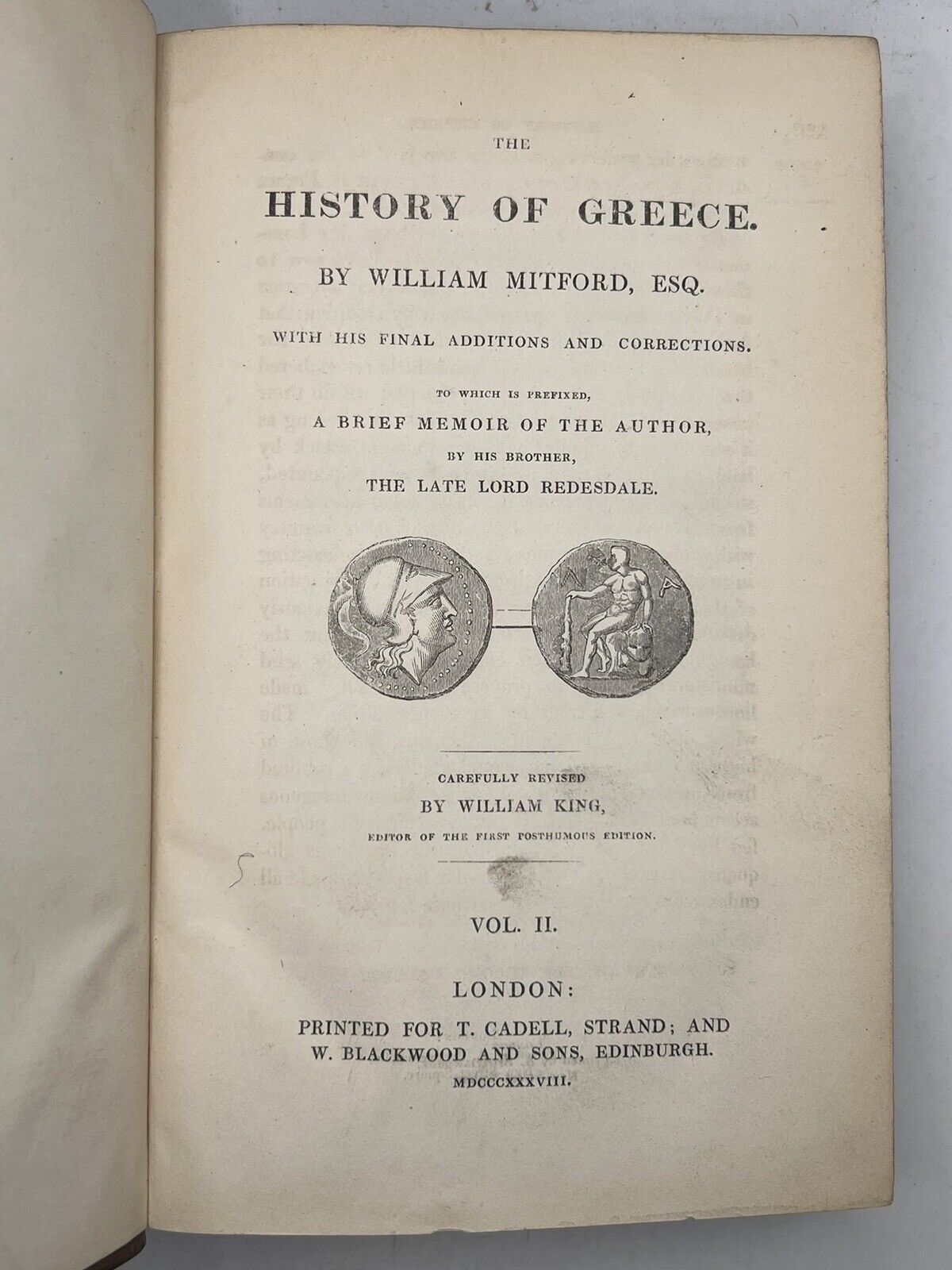 The History of Greece by William Mitford 1838