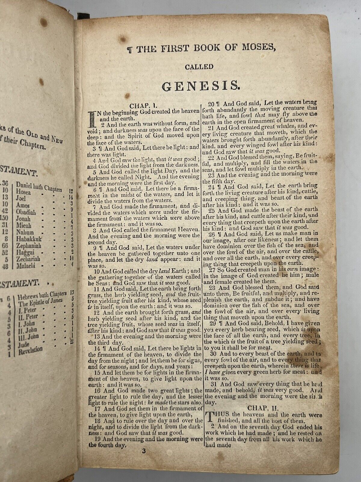 Antique King James Bible 1828 AMERICAN CIVIL WAR PROVENANCE; US Navy USS Hornet