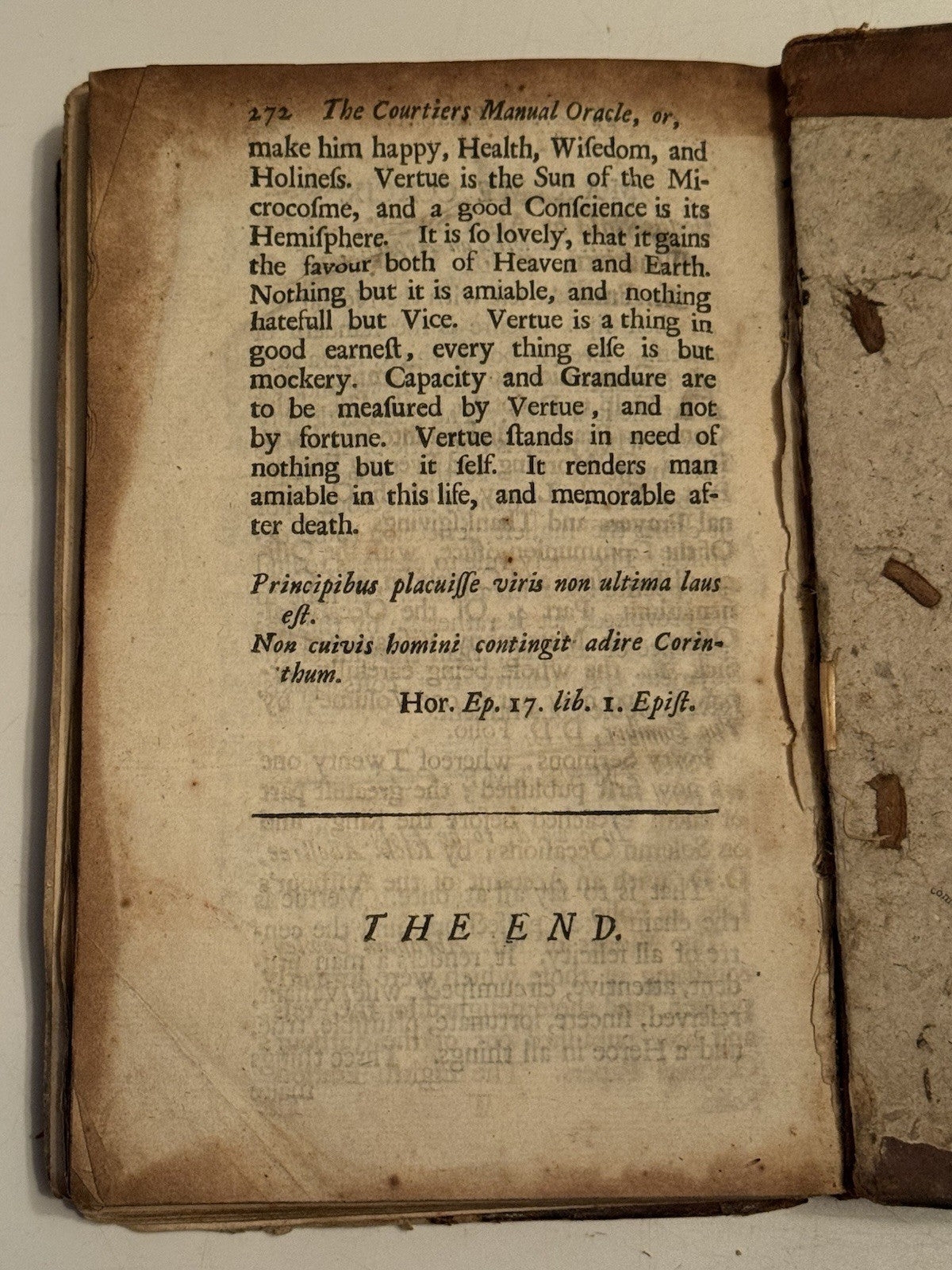 The Courtiers Manual Oracle by Baltazar Gracian 1685 First Edition in English