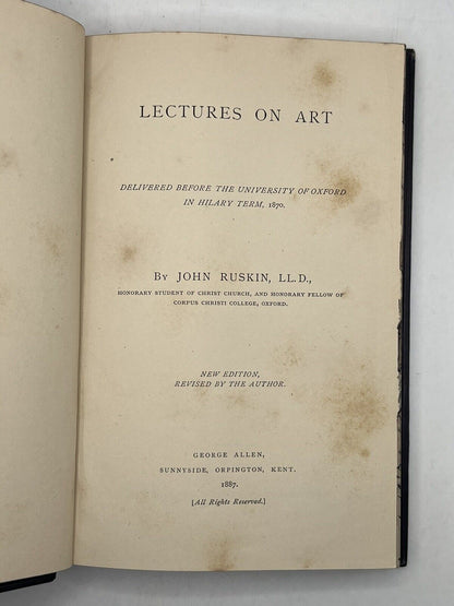 John Ruskin's Lectures on Art 1887 Fore-Edge Painting