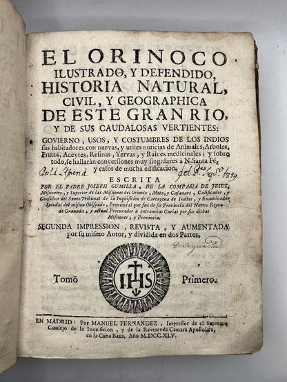 El Orinoco by Joseph Gumilla 1745