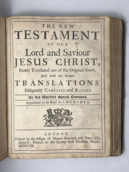 King James Bible 1712-13 with John Baskett's Book of Common Prayer