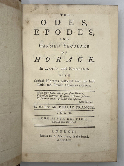 The Works of Horace 1753: The Philip Francis Translation