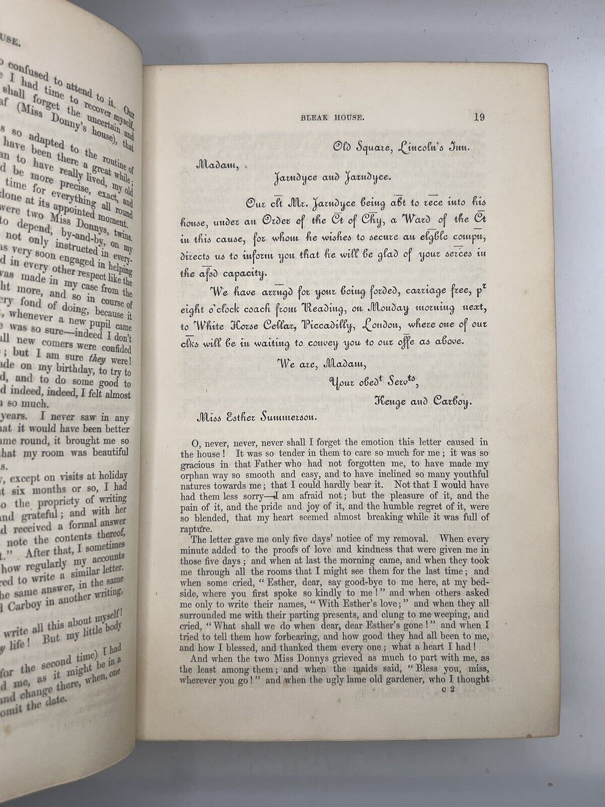 Bleak House - Charles Dickens 1853 First Edition First Impression