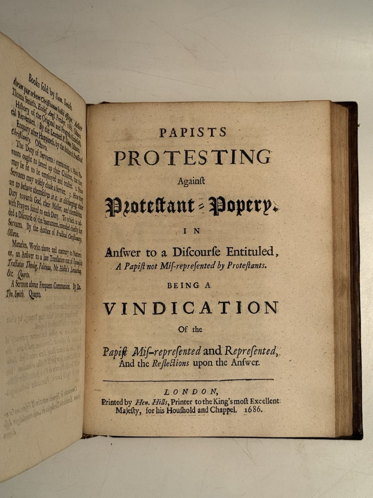 1685-8 Anglican vs Catholic Debate Sammelband