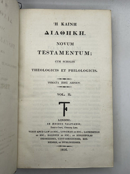 Novum Testamentum Graecum 1816