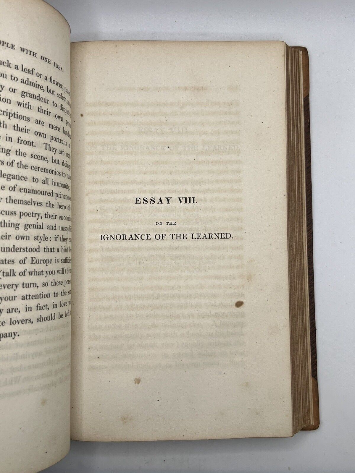 Table-Talk; Or, Original Essays By William Hazlitt 1821 First Edition