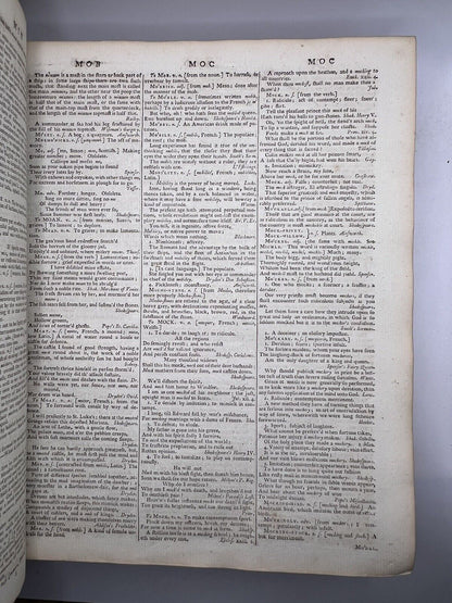 A Dictionary of the English Language by Samuel Johnson 1786