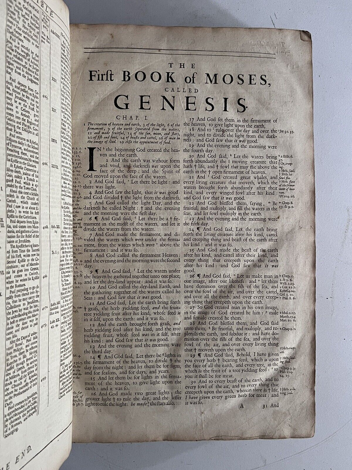 Antique King James Bible 1701