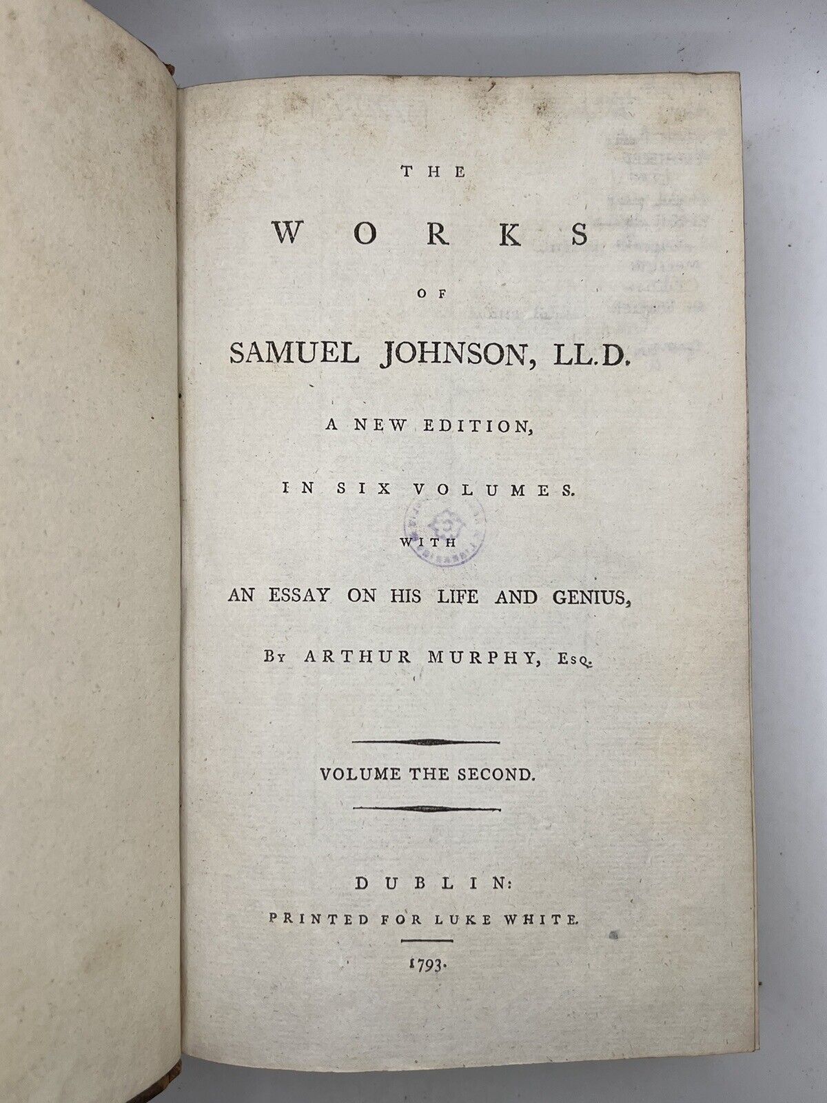 The Works of Samuel Johnson 1793 The Important Arthur Murphy Edition