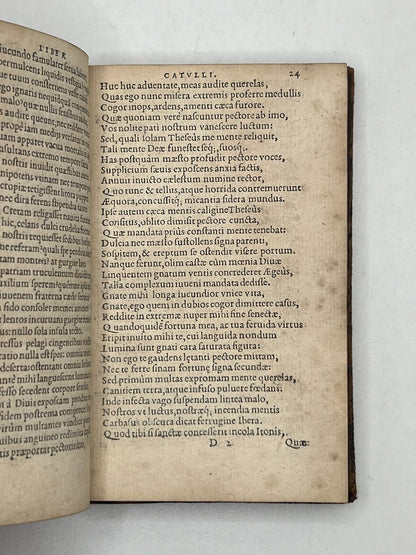 Catullus, Tibullus, Propertius, & Cornelius Gallus 1560 First Plantin Press Edition