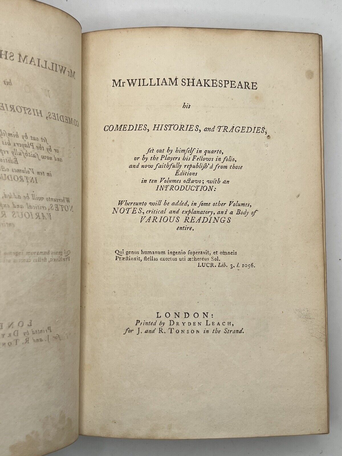 The Works of William Shakespeare 1768