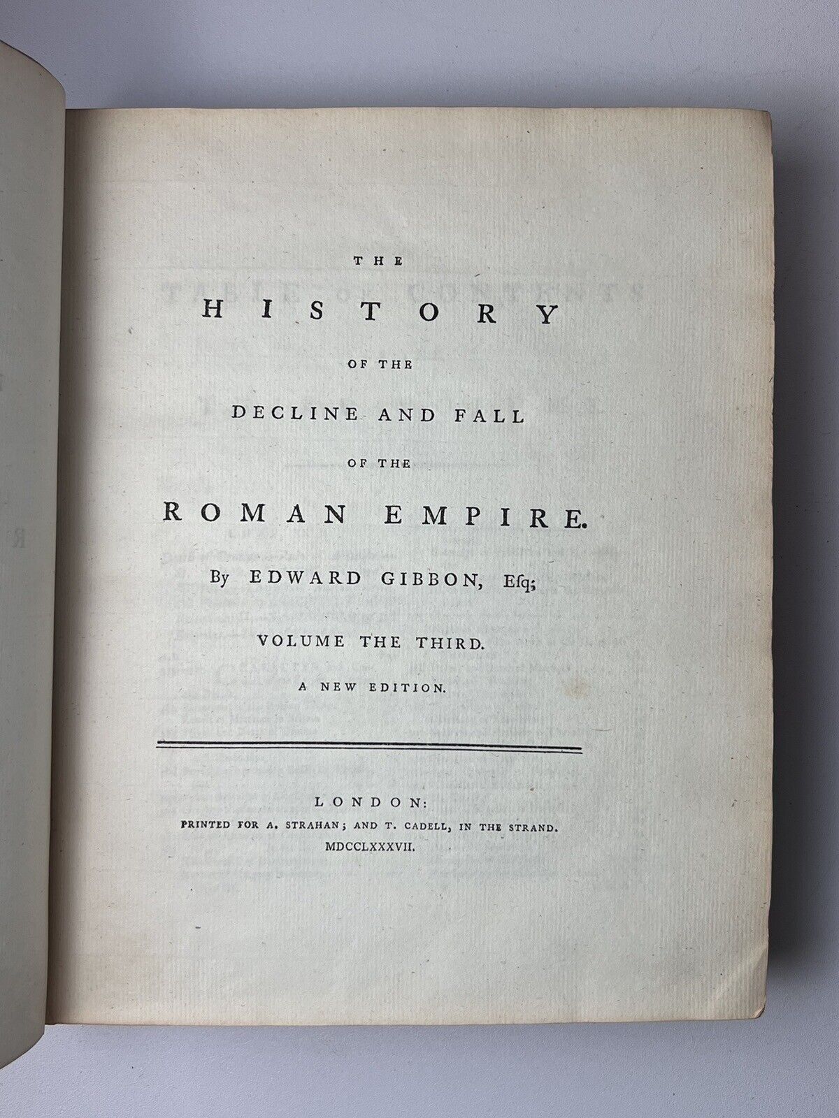 The Decline and Fall of the Roman Empire by Edward Gibbon 1776-88 First Edition