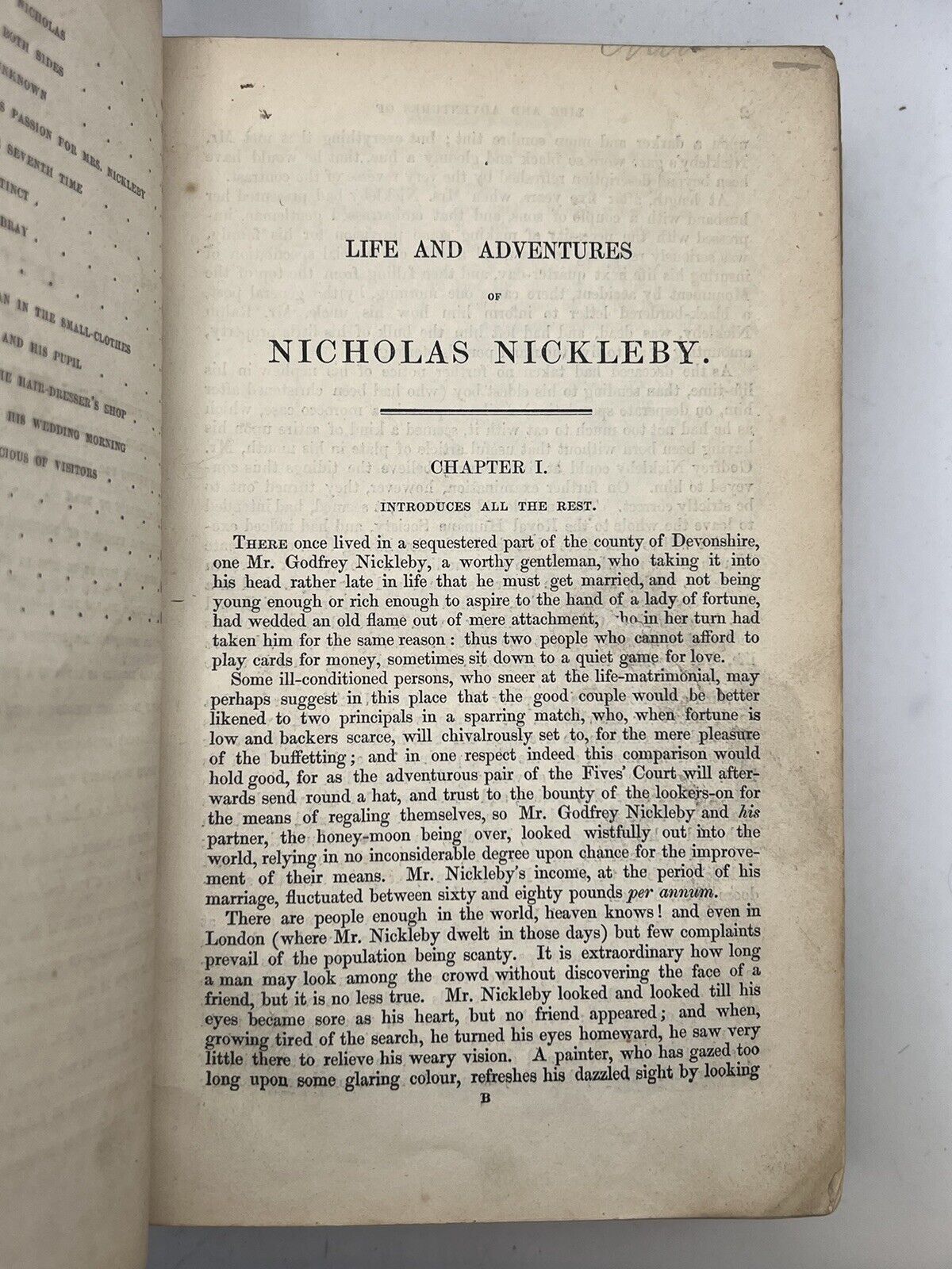 Nicholas Nickleby by Charles Dickens 1839 First Edition First Impression