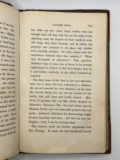 Villette by Charlotte Bronte 1853 First Edition