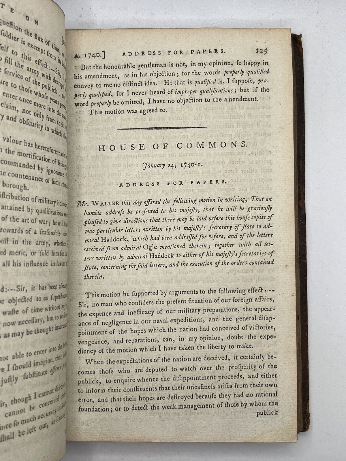 Debates in Parliament by Samuel Johnson 1787 First Edition