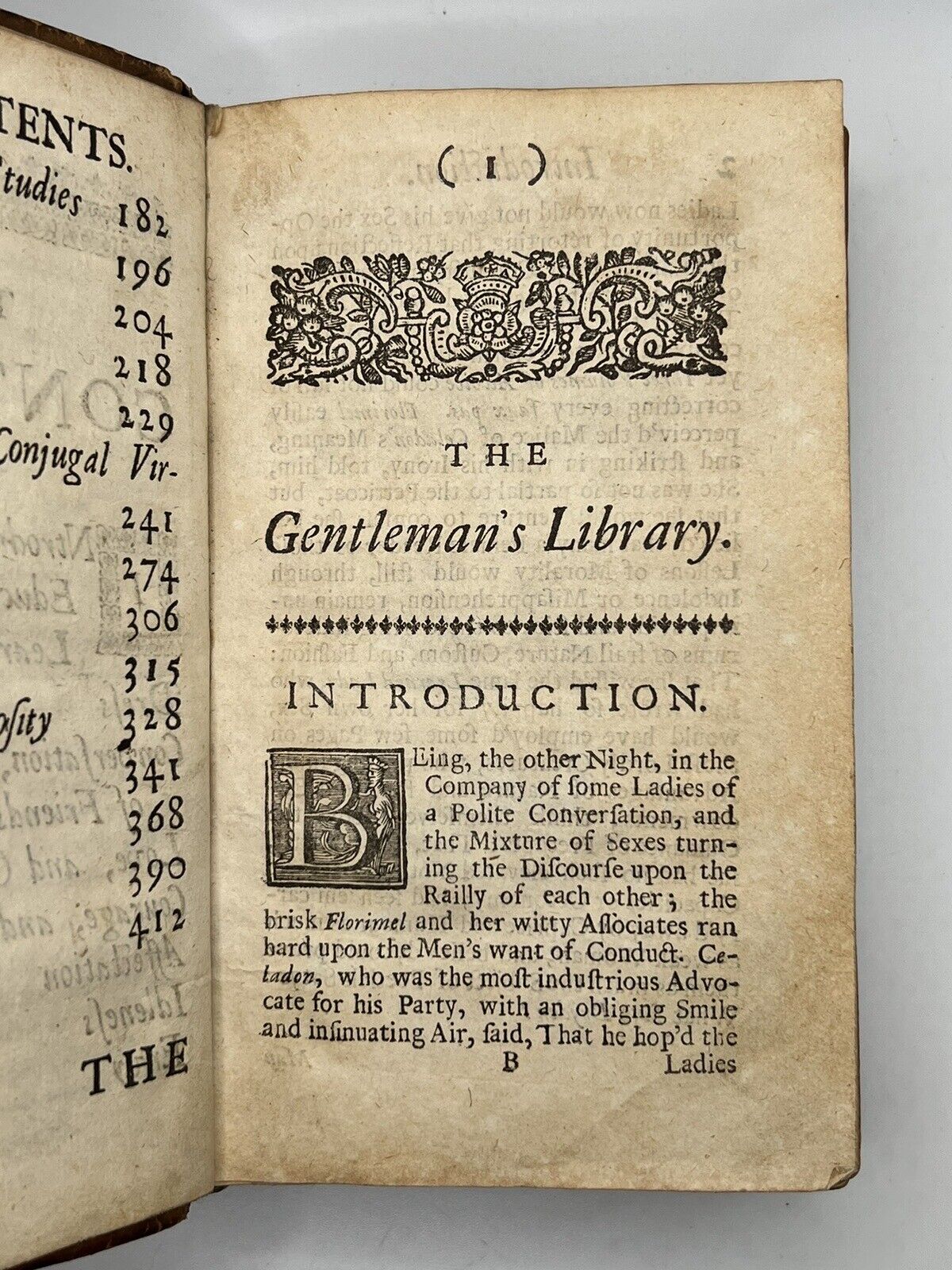 The Gentleman's Library: Rules for Conduct 1715 First Edition [George Berkeley]