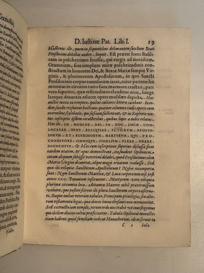 Patavino's History of the Benedictines 1606 First Edition