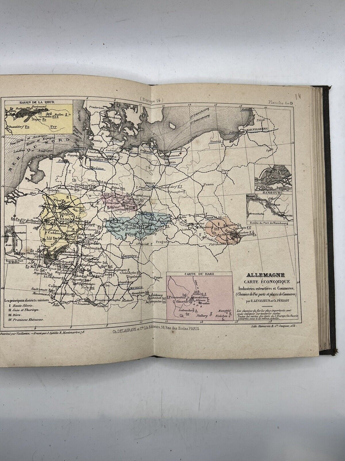 Antique Atlas of Europe Coloured Maps c.1880