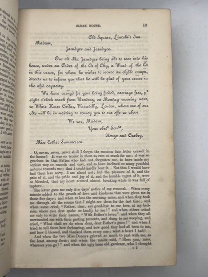 Bleak House by Charles Dickens 1853 First Edition First Impression