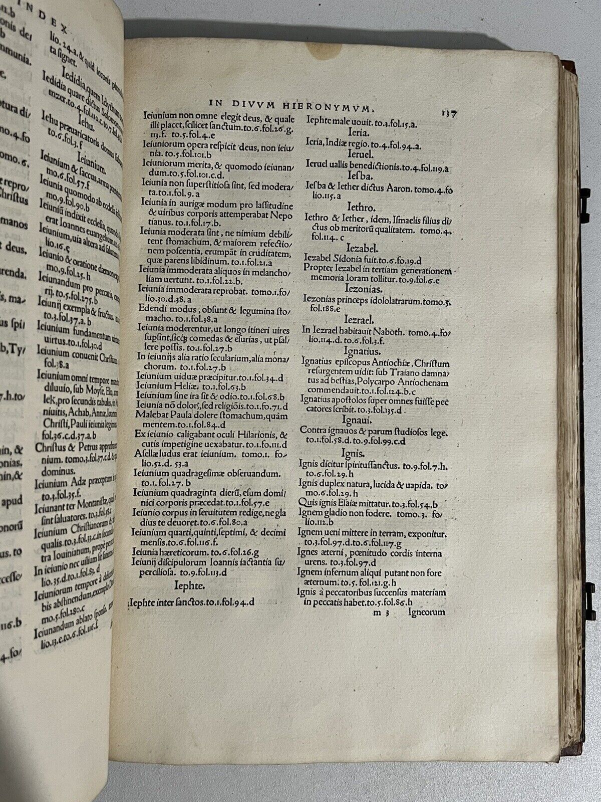 Index to St. Jerome 1520 Froben