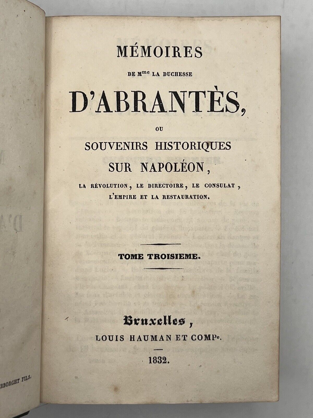 The Memoirs of Duchess D'Abrantes 1831-37